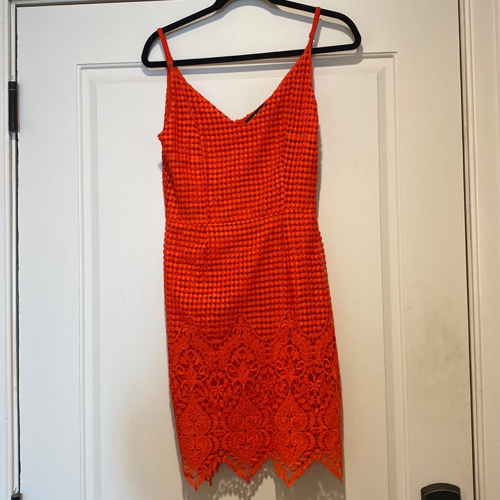 LuLu Orange lace dress Medium